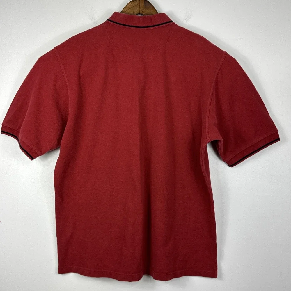 Vintage 90s Nike Team USC Polo Shirt Men XL Red Short Sleeve 100% Cotton Collage